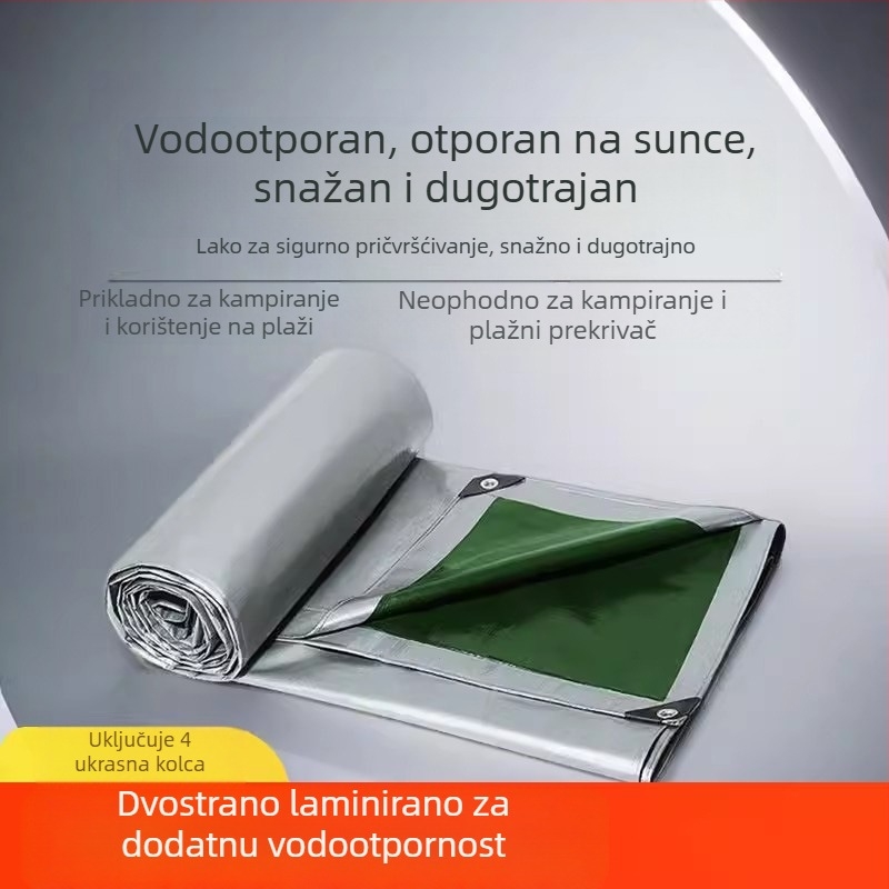 Vanjska debela kamping podloga za pod – dvostrana, PE materijal, vodootporna, UV zaštita