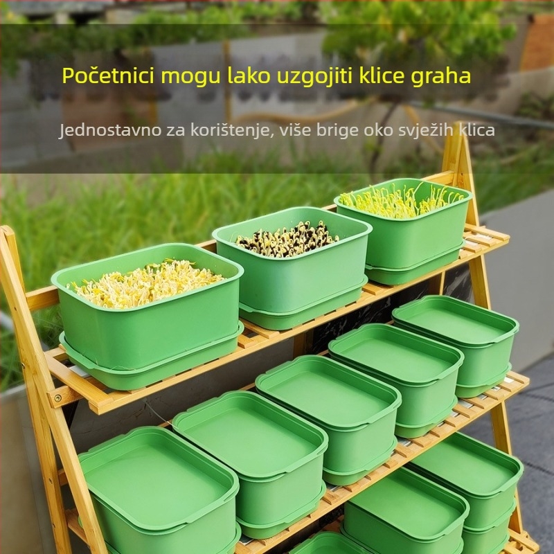 2 posude za klijanje graha, plastični stolni spremnik, Wei Zhaoye