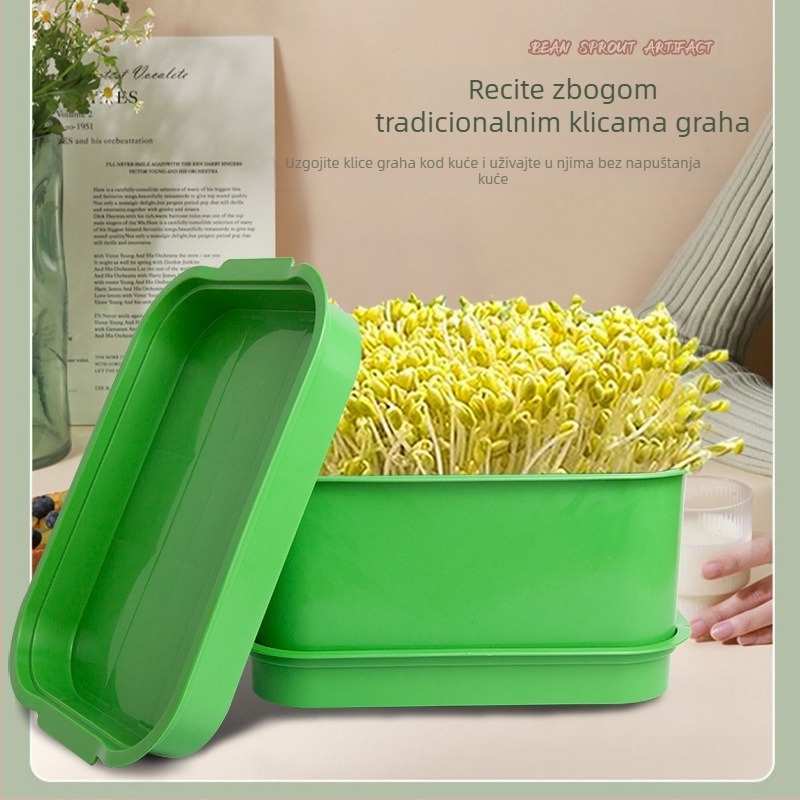 2 posude za klijanje graha, plastični stolni spremnik, Wei Zhaoye