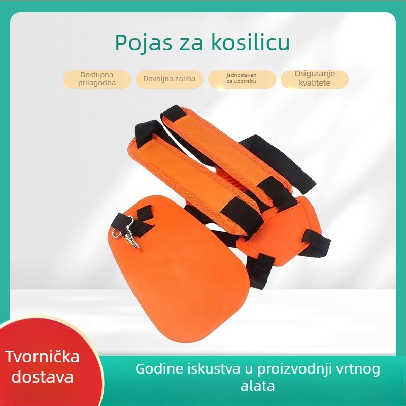 Remeni za kosilicu s mekanom podlogom, udobni ramenski remeni i podrška za struk