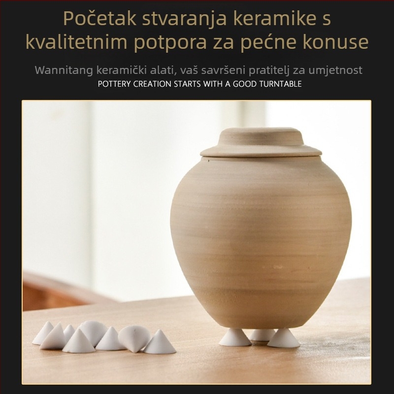 Set pribora za keramiku — potpore, stupovi, čavli, konus aluminija, vertikalna podloga za paljenje za električnu peć; marka Play Mud Hall; nije uvezeno