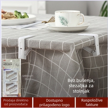 KM klips za stolnjak – ABS, protuklizni, fiksni, moderni minimalistički stil