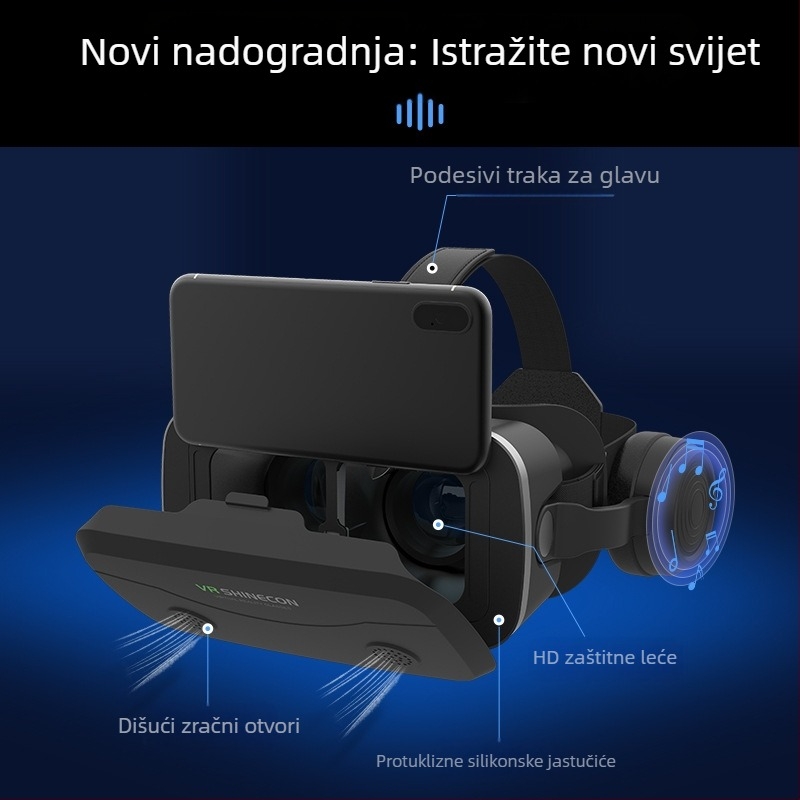 VR naočale G15E Magic Mirror — 3D, HD zaštita očiju, kompatibilno s telefonom, kompatibilno s slušalicama