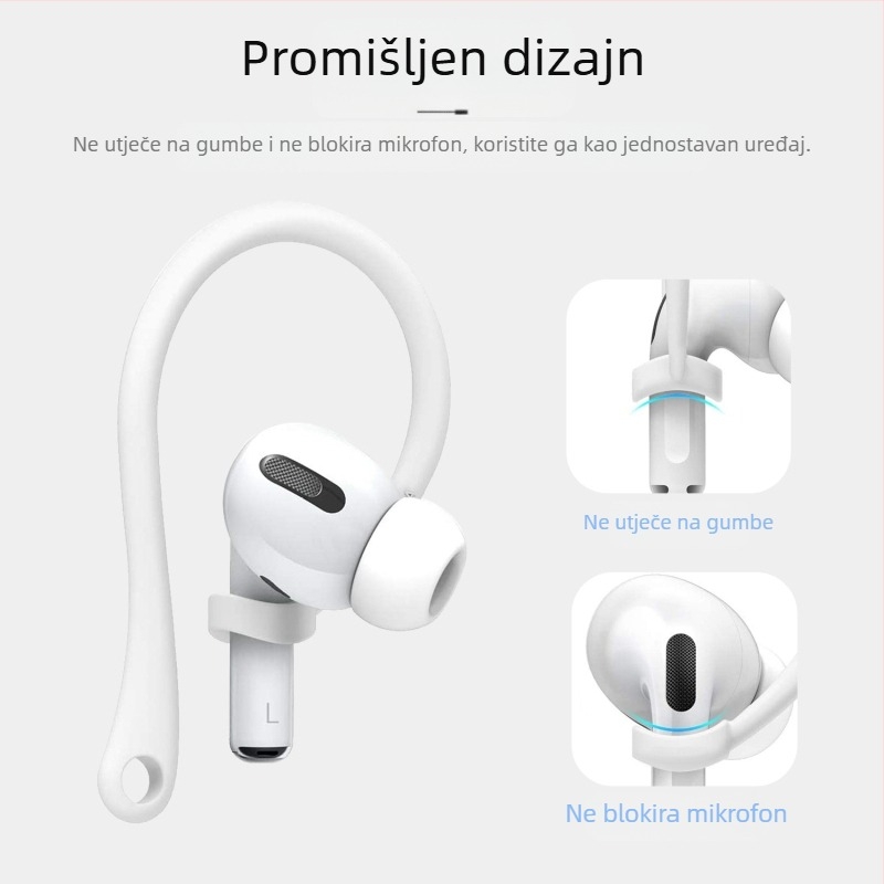 AirPods Pro silikonno uho hvatište – univerzalno za Apple Bluetooth slušalice 2. i 3. generacije, anti-lost, sportski stil (Marka: Other; Materijal: Other; Stil: Fashion)