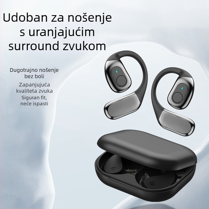 Bluetooth slušalice s kostnom provodljivošću – otvoreni dizajn, za sport, 5.4, IPX5, domet 10 m, trajanje baterije >8 h