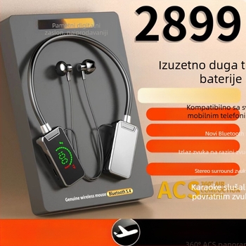 Bluetooth slušalice oko vrata, IPX7 vodootporne, Bluetooth 5.4, domet 10 m, 4–8 sati baterije, stereo za pozive i glazbu