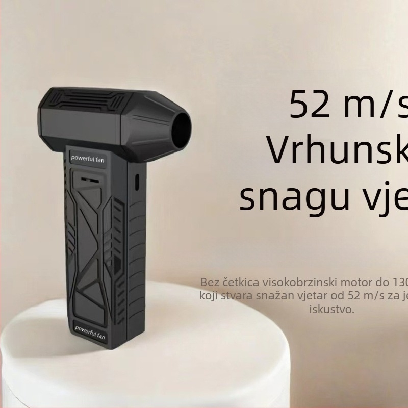 Bežični ručni prijenosni ventilator za izbacivanje prašine, pogodan za kampiranje i automobil, napajan USB-om