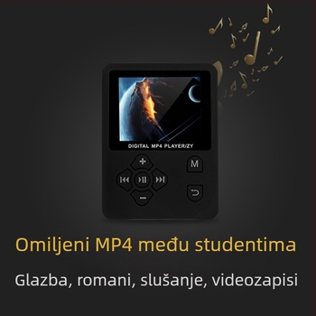 MP4 player sa sinkronizacijom teksta, e-knjiga, AMV video podrška, MP3/WMA zvuk, slot za TF karticu