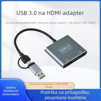 Vanjska grafička kartica SLMU104 s tri zaslona i USB 3.0 sučeljem