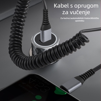 TYPE-C kabel s brzim punjenjem, TPU, 66W, s jednim krajem