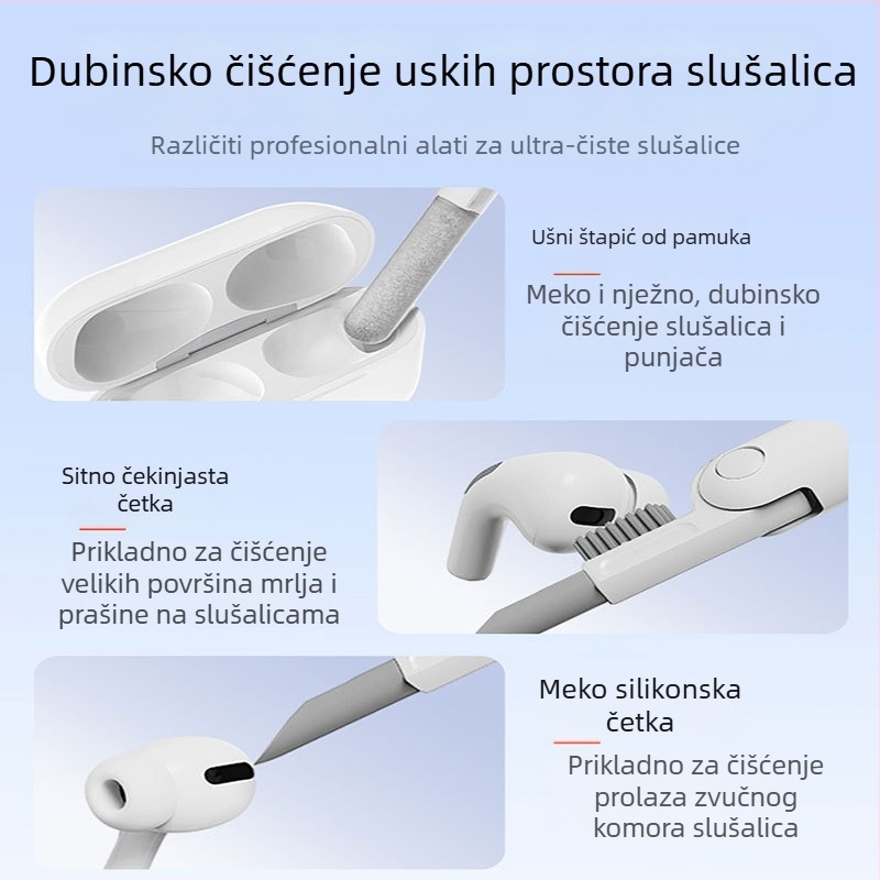 Četka za čišćenje računala – Q6A set za prijenosna računala, mobitele i digitalne kamere — ABS + spužva + vlaknasta flanela