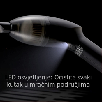 Bežični ručni usisavač za stol i auto – 64W, usis 3100–4000Pa, USB punjenje, ugrađena baterija 2000–2500mAh, rasvjeta
