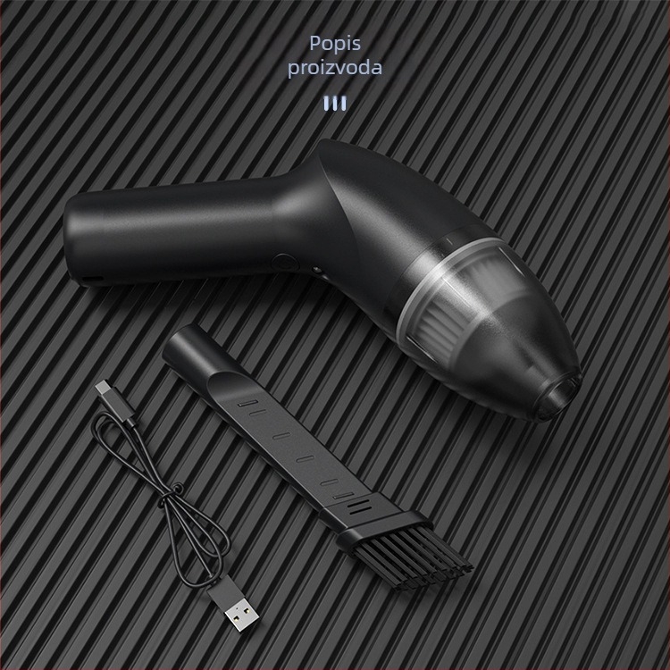 Bežični ručni usisavač za stol i auto – 64W, usis 3100–4000Pa, USB punjenje, ugrađena baterija 2000–2500mAh, rasvjeta