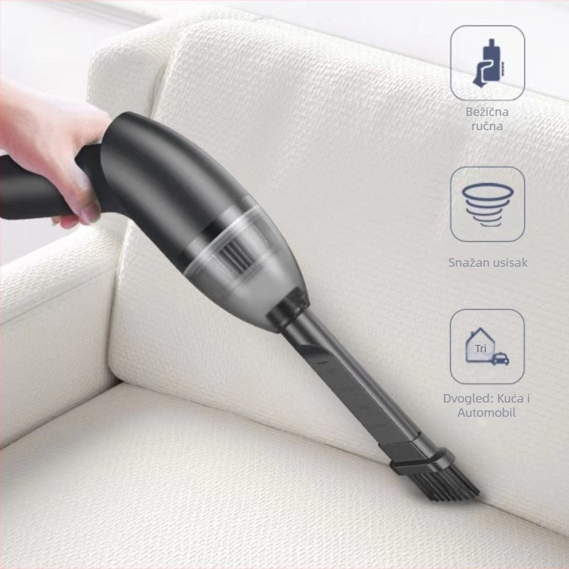 Bežični ručni usisavač za stol i auto – 64W, usis 3100–4000Pa, USB punjenje, ugrađena baterija 2000–2500mAh, rasvjeta