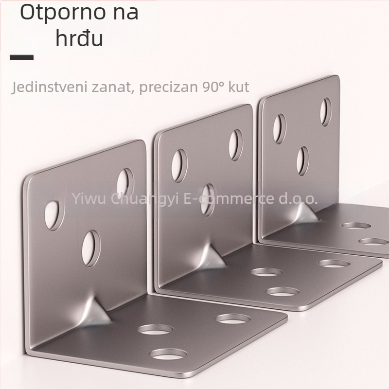 Nerđajući čelik 90° L nosač za namještaj | držač pod pravim kutem | brend ZHCY | široka primjena