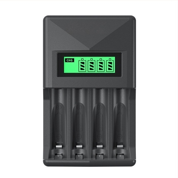Ni-MH punjač za baterije, 4 utora, LCD zaslon, inteligentno brzo punjenje, za AA/AAA baterije, ulaz 5V 2A, izlaz 1.2V 1800mA