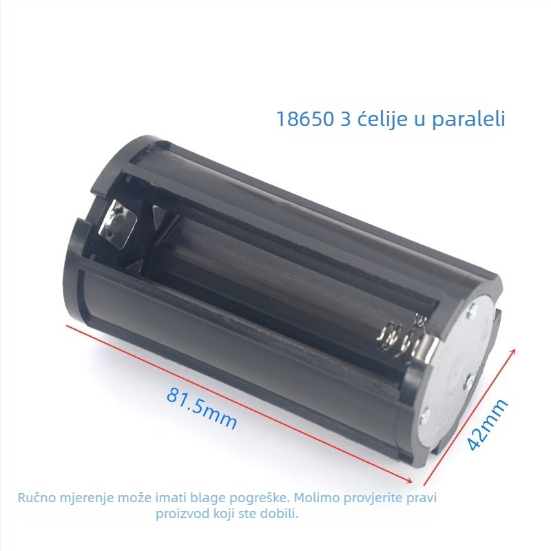 Držač baterija 18650 — 3-člani paralelni spoj