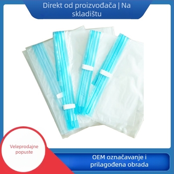 Vakuumska vreća za odlaganje odjeće - jači PA+PE materijal, rolni tip kompresije, model 001, OEM