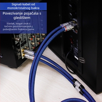 YYTCG 6N monokristal bakreni RCA signalni kabel, 2-2 HiFi audio veza
