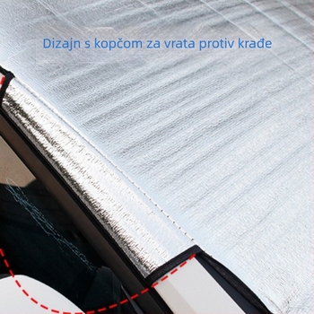 Pokrov prednjeg stakla automobila od perlaste vate, debeli dizajn, vodootporan i toplinska izolacija, montaža karticom