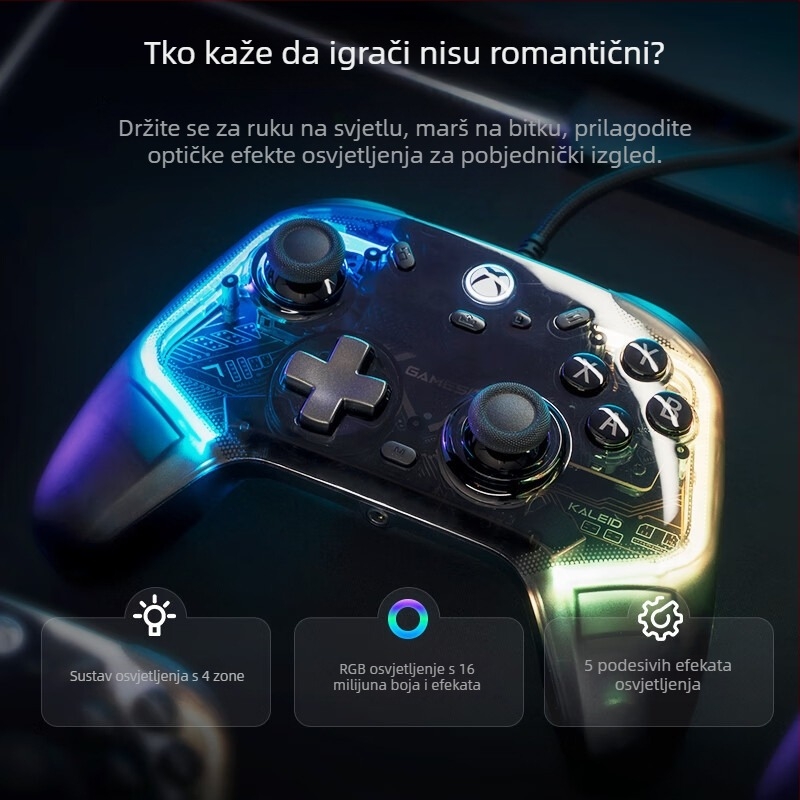 GameSir K1 kabelski kontroler za igru za Xbox, USB, vibracija i senzor pokreta, kompatibilan s Xbox 360 i PC
