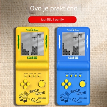 Retro ručna konzola za igre s Tetrisom, 256 MB memorije, za jednog igrača, nostalgičan dizajn, težina 150 g