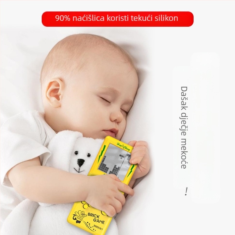 Retro ručna konzola za igre s Tetrisom, 256 MB memorije, za jednog igrača, nostalgičan dizajn, težina 150 g