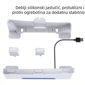 PGTECH PS5 Slim horizontalni stalak s 4 USB 2.0 porta
