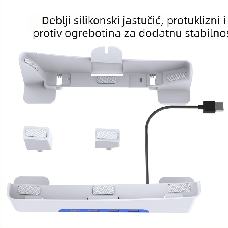PGTECH PS5 Slim horizontalni stalak s 4 USB 2.0 porta