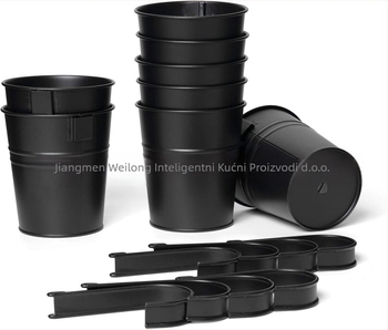 Lonac za cvijeće od željeza, zidni i viseći tip, galvanizirani metal, završna obrada u prahu