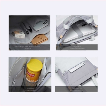 Ruksak unisex, gradski stil, 20–35L, vodootporan, koža od mikrovlakana, pogodan za 14-inčni laptop