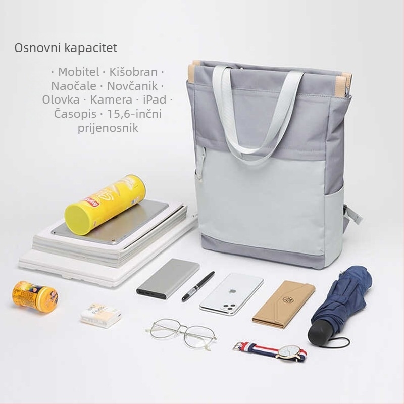 Ruksak unisex, gradski stil, 20–35L, vodootporan, koža od mikrovlakana, pogodan za 14-inčni laptop