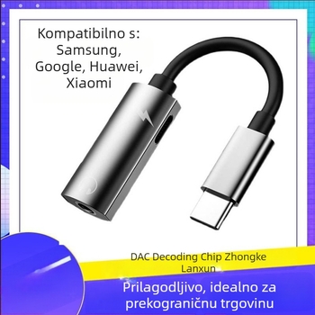 Adapter za slušalice za Samsung S22 Ultra - SALAMOER YX-61, Type-C kompatibilan, licencirana privatna marka