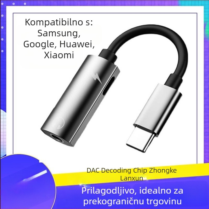 Adapter za slušalice za Samsung S22 Ultra - SALAMOER YX-61, Type-C kompatibilan, licencirana privatna marka