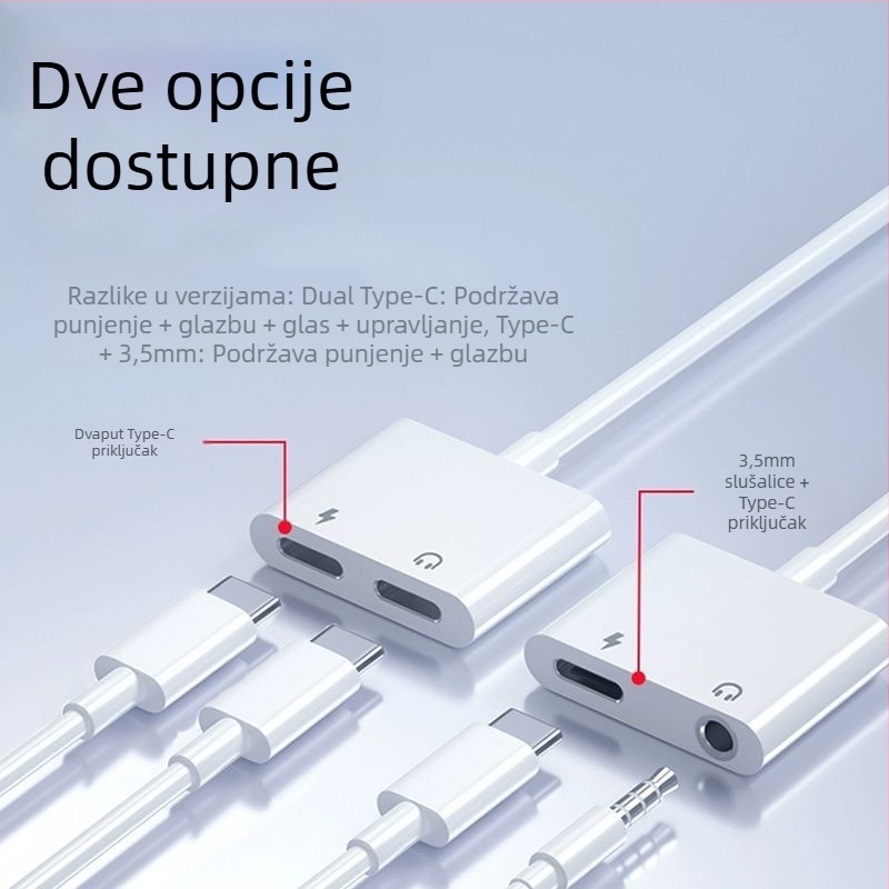 SALAMOER 415 USB-C na 3,5 mm audio i napajanje adapter za USB-C telefone
