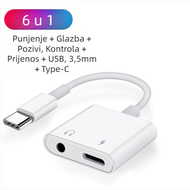 SALAMOER 415 USB-C na 3,5 mm audio i napajanje adapter za USB-C telefone