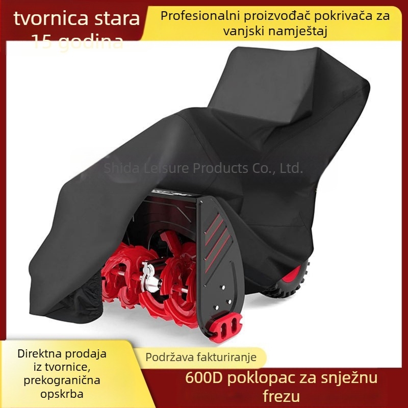 Pokrov za stroj za uklanjanje snijega, 600D Oxford platna, vanjska zaštita od kiše i UV zračenja