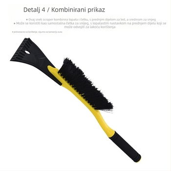 Odeway auto lopata za snijeg s dugačkim drškom i četkom – PP materijal, LV816