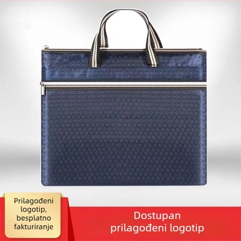 Prijenosna torba za dokumente od Oxford tkanine sa zatvaračem, torba za konferencije i dokumente, organizator za pohranu, tisak logotipa