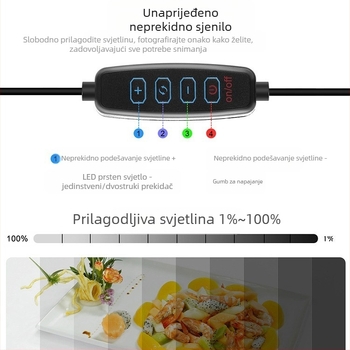 Puluz Fat Cow Ring Light Prijenosni Foto Studijski Set, Model PU5032G, Materijal Poliester, Težina 1,51 kg