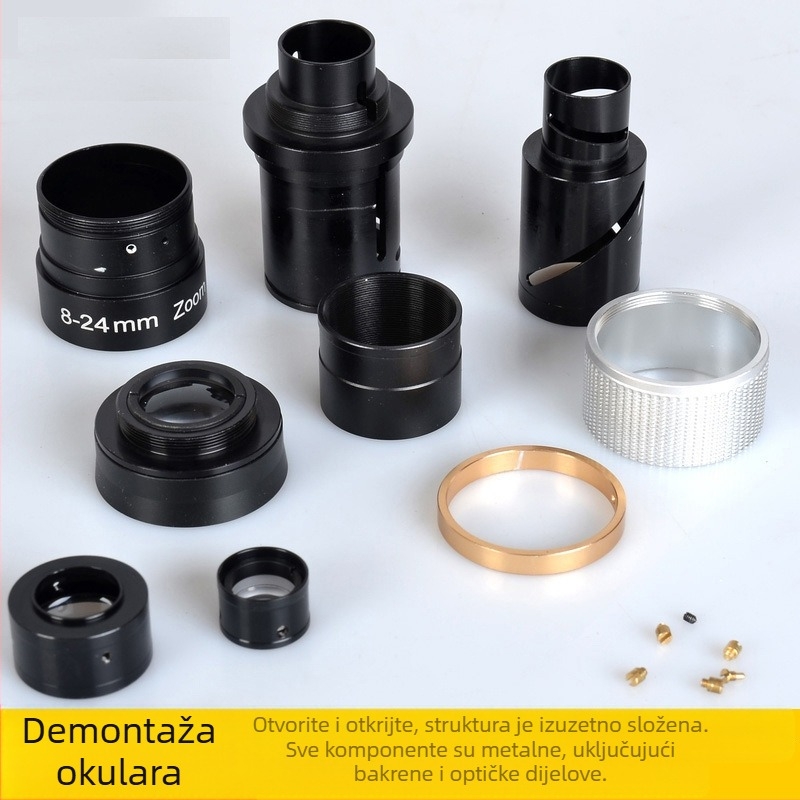 Okular sa zumom za teleskop 8-24mm/7-21mm, potpuno metalni, kontinuirani zum