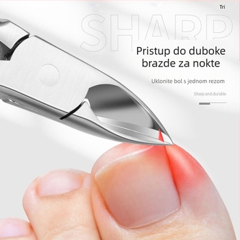 Set za manikuru od nehrđajućeg čelika s kliještima za kožicu, kliještima za nokte i štipaljkom za nokte — prenosni kućni set; težina 79,8 g; pakiranje 250 komada; OEM privatna oznaka