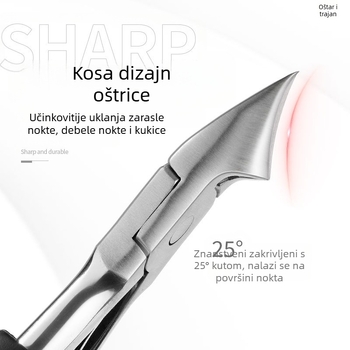 Set za manikuru od nehrđajućeg čelika s kliještima za kožicu, kliještima za nokte i štipaljkom za nokte — prenosni kućni set; težina 79,8 g; pakiranje 250 komada; OEM privatna oznaka