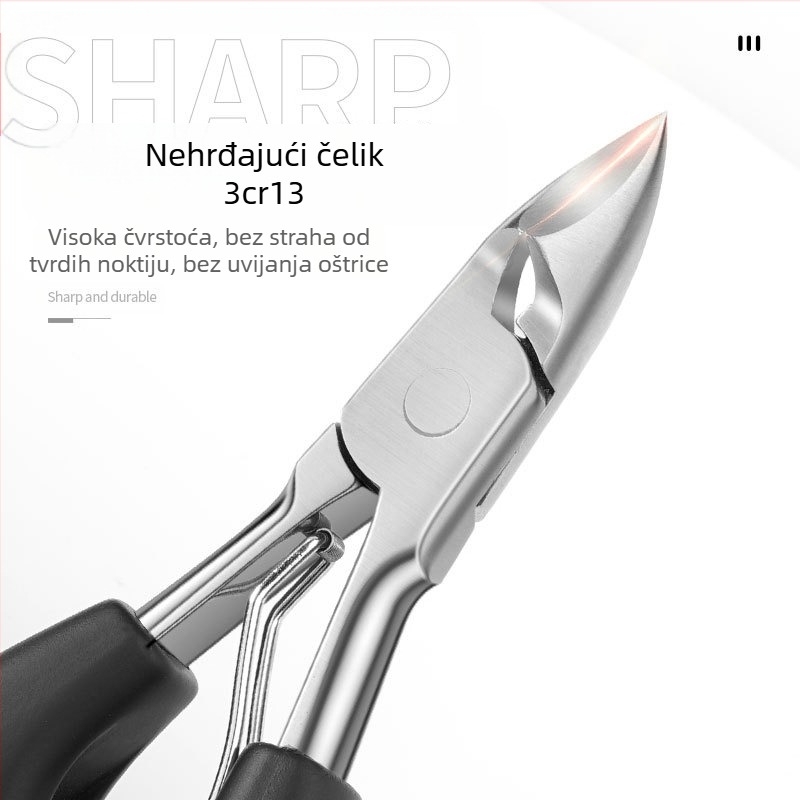 Set za manikuru od nehrđajućeg čelika s kliještima za kožicu, kliještima za nokte i štipaljkom za nokte — prenosni kućni set; težina 79,8 g; pakiranje 250 komada; OEM privatna oznaka