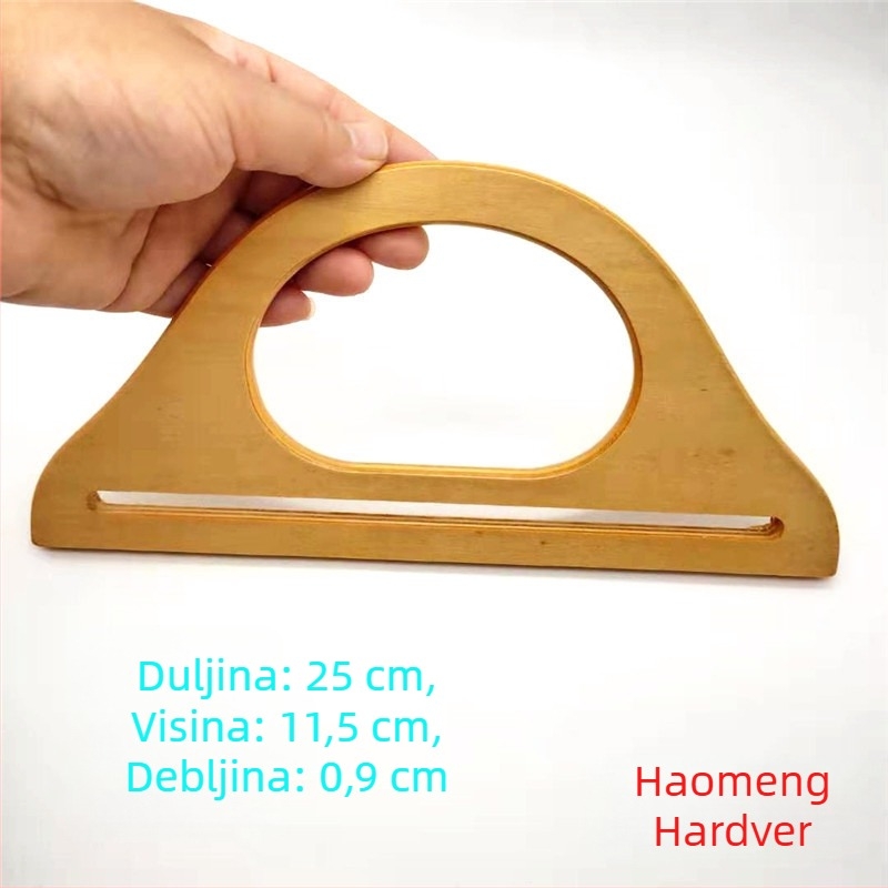 Okrugla masivna drvena ručka za torbicu, model A-089, marka Meters