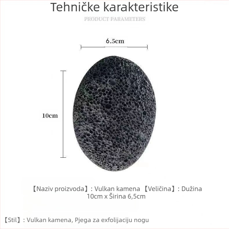 Ovalni kamen za piljenje od vulkanskog kamena za uklanjanje žuljeva – Marka: Six Miles Shop; Materijal: vulkanski kamen; Oblik: ovalni; Količina u kutiji: 500; Uvezeno: Ne