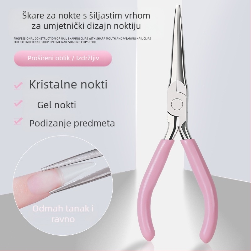 Klešt za oblikovanje noktiju s oštrim čeljustima – alat za produženje noktiju za salon, nehrđajući čelik, Tide (Beauty), OEM