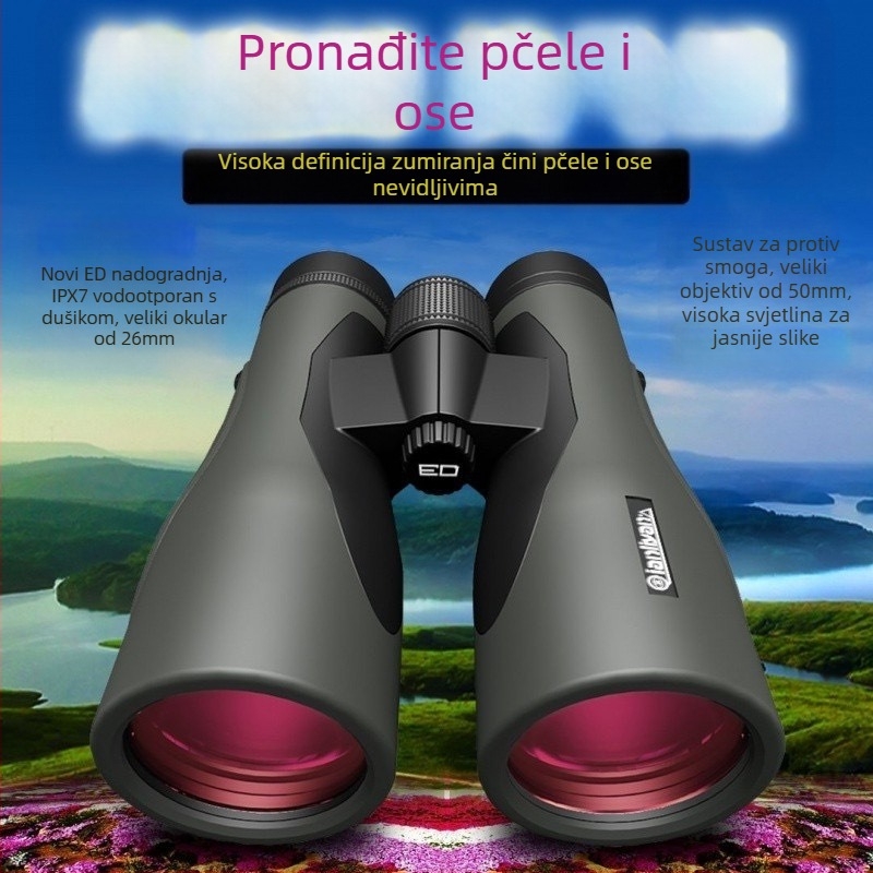 HD binokulari, 12x50, vidno polje 5,6°