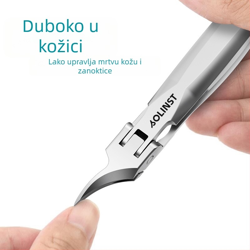 Nehrđajući čelični kliješta za nokte s nagibnim vrhom, prijenosni alat za manikuru za kućnu upotrebu