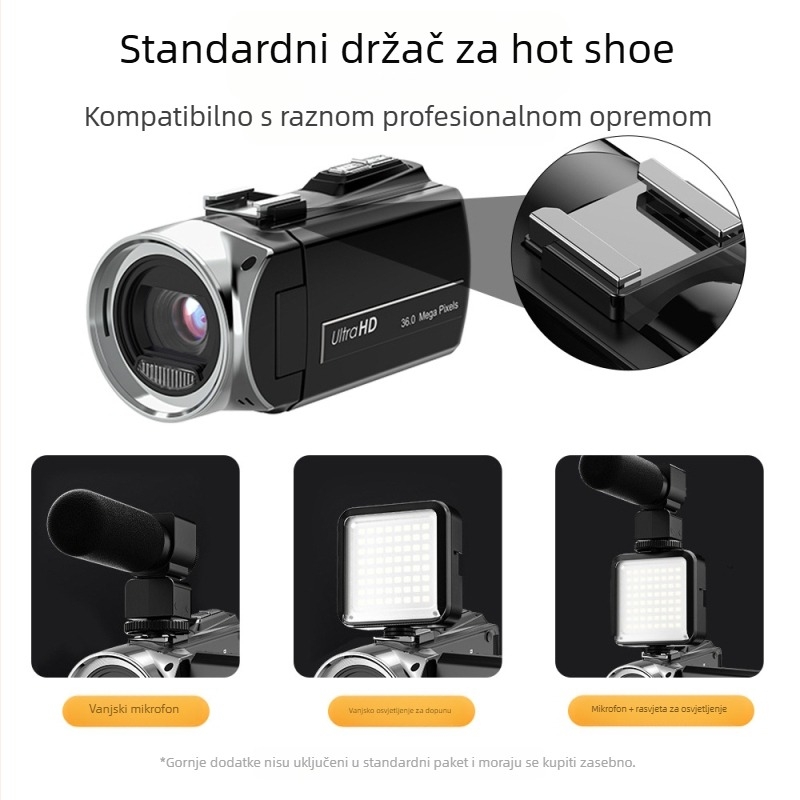 HDV8162plus ručna DV kamera, CMOS senzor, 1080p, 18x digitalni zum, objektiv F1.8, elektronička stabilizacija slike